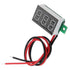 9pcs Voltage Meter 0.36 Inch 2 Wire DC 0-32V with Three Digit LED Display Panel Mount Tester (Blue)