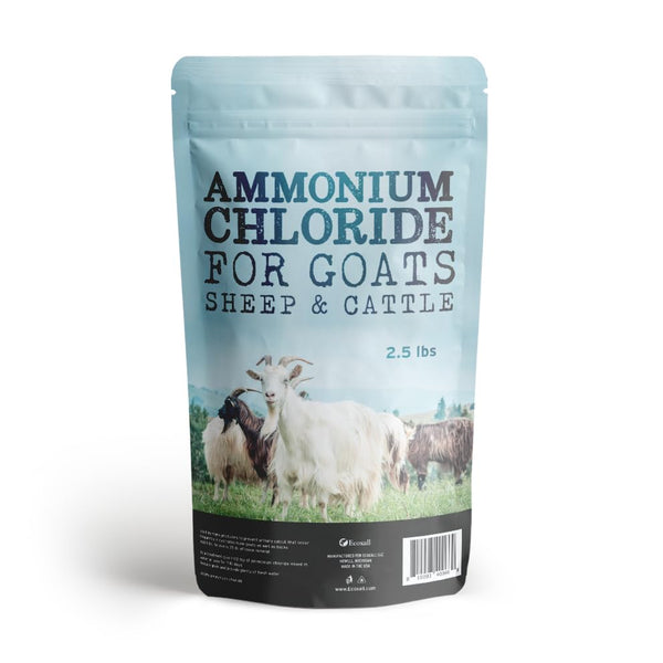 Premium Ammonium Chloride for Goats and Cattle - Veterinarian Approved Ammonium Chloride - High Concentration Chloride Solution - Goat Minerals to Support Growth & Development - 2.5 lbs