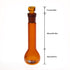 10ML Volumetric Measuring Flask Set NS10/13 Glass Stopper, Amber, Graduated, ASTM Class A Borosilicate Glass 3.3 for Laboratory, 2PCS