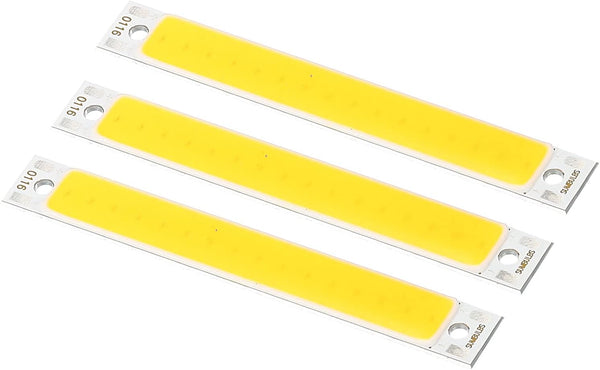 PATIKIL 1W DC 3-3.7V LED Chip Bulb, Aluminum COB Warm White Light 3000K 100LM for Home Reading, 3 Pack
