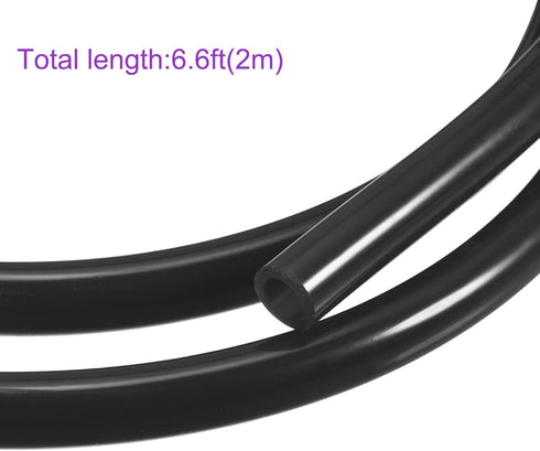 DMiotech Black Silicone Tube 5/16"(8mm) ID 1/2"(12mm) OD 6.6 Feet Industrial Tubing for Water Air Pump