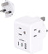 US to UK Ireland Travel Plug Adapter, Type G Power Plug with 3 Outlets and 3 USB Ports for USA to England, Scotland