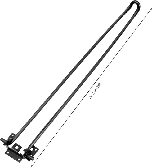 Netcoin 28", 4PCS Foldable Table Legs Folding Hairpin Table Legs DIY Furniture Legs Black Metal Folding Table Legs