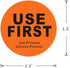 Hcode 1.5 inch “Use First” Inventory Control Label - Permanent Adhesive Restaurant Quality Food Labels