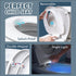 Slow Close Round Toilet Seat - Easy Clean Plastic in White