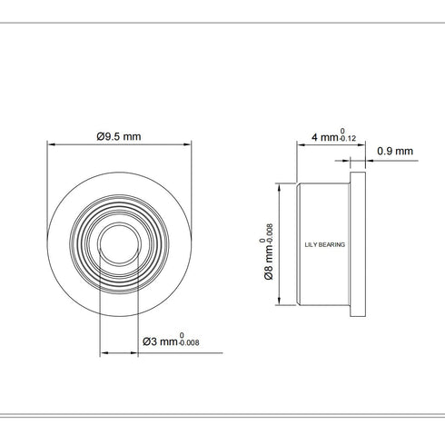 F693ZZ 10PCS Flange Ball Bearing 3×8×4mm Double Metal Shielded Flanged Bearing Chrome Steel ABEC-1(P0) Z2 Miniature Deep Groove Ball Bearing for Industrial Machine, Power Tools