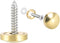 uxcell Mirror Screws Decorative Caps, Polished Gold Cover Nails, 14mm, 8pcs