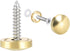 uxcell Mirror Screws Decorative Caps, Polished Gold Cover Nails, 14mm, 8pcs