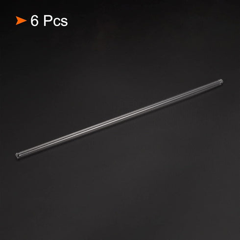 MECCANIXITY 3.3 Borosilicate Glass Stick - 7.87" Length, 4mm Dia Stir Rod Mixing Tools, 6Pcs for Lab Kitchen Science