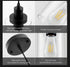 3-Pack Industrial Pendant Lights, Modern Clear Glass Shade Pendant Lighting, Black Pendant Light Fixtures Ceiling