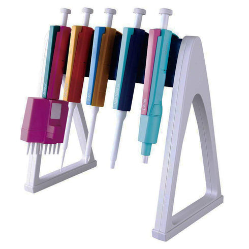 Lab Linear Pipettor Stand Rack, Holds 6 Micropipettes, Premium Engineering Plastic, Excellent Chemical Resistance