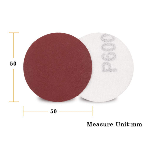 SPEEDWOX 100pcs Hook and Loop Sanding Discs, 2 inch 600 Grit Sandpaper for Woodworking Rotary Tools