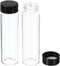 PATIKIL 12 Pack 40mL Round Glass Reagent Media Bottle with Plastic Screw Cap for Lab, Clear