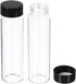 PATIKIL 12 Pack 40mL Round Glass Reagent Media Bottle with Plastic Screw Cap for Lab, Clear