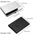 SENHAI 2 Pcs Business Card Holders, Professional Slide Out Business Card Case and Stainless Steel ID Wallet - Black