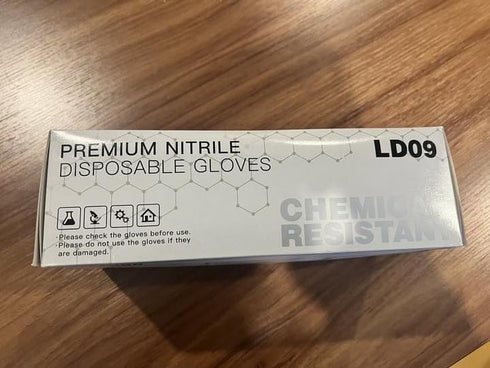 LANON 6 mil Black Nitrile Disposable Gloves, Heavy-Duty, Chemical Resistant, Latex-Free, Large