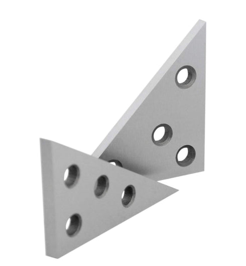 Accusize Industrial Tools 2 Pcs Solid Angle Plate Set - 30-60-90 Deg and 45-45-90 Deg
