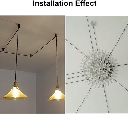 RTNLIT Pack 5) Swag Hook for Chandelier Ceiling Lights Cable, Lamp Hook for Fabric Electrical Cord Cable Hanging