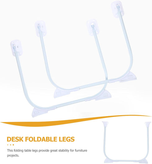 2pcs Folding Metal Hairpin Table Legs Heavy Duty Furniture Legs for Tv Stand Cabinet Sofa Bedside Nightstand End
