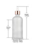 100ml/3.4oz Frosted Glass Dropper Bottles, 2 Pack Essential Oil and Perfume Sample Containers with Rose Gold Lids