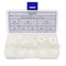 Eowpower 500 Pieces White Nylon Flat Washers Assortment Kit for M2 M2.5 M3 M4 M5 M6 M8 M10 Screw Bolt
