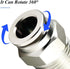 TAILONZ PNEUMATIC 304 Stainless Steel Male Straight 4MM Tube OD x 1/8 Inch NPT Push to Connect Fittings (Pack of 2)