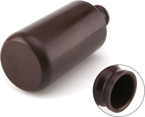 Bettomshin 1Pcs Plastic Lab Chemical Reagent Bottle, 500ml Small Mouth Sample Sealing Liquid Storage Container Brown