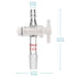 StonyLab Vacuum Flow Control Adapter with PTFE Stopcock, 14/20 Joint and Straight Hose Connection for Lab Supply
