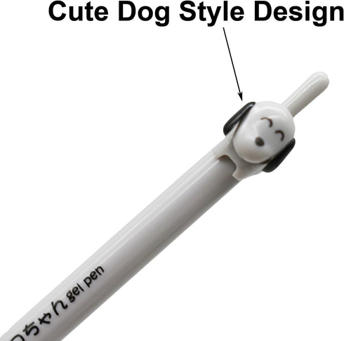 Maydahui 30 Pcs Cute Cat Dog Tail Clicker Retractable Pens, Japanese Rollerball Pens for Cat Lovers, School Supplies