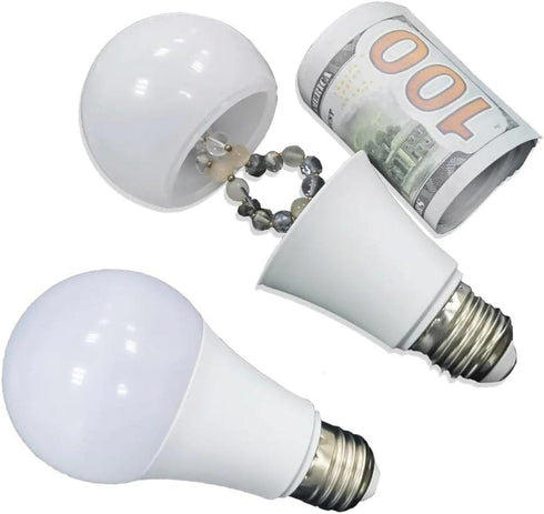 White Light Bulb Safe Box, Realistic Decoy Hiding Storage with Hidden Compartment for Safe Accessories