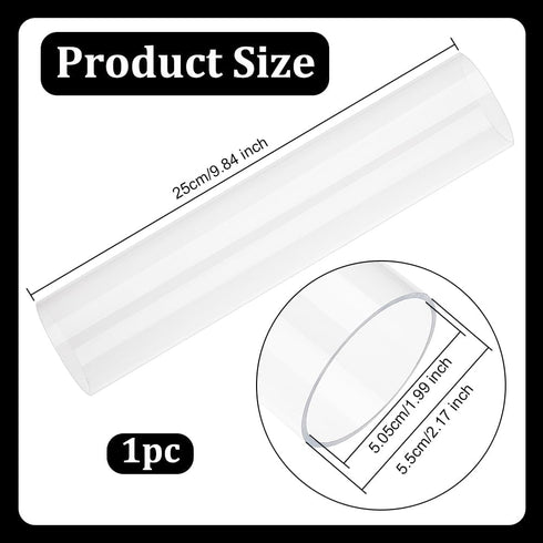 OLYCRAFT 2.2x9.8 Inch Acrylic Tube 2 Inch ID Round Acrylic Tube Clear Rigid Tube Acrylic Round Tube Long Acrylic Round Tube for Water Cooling System Supplies Lamps Accessories