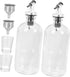 Happyyami 500ml Glass Mouthwash Dispenser Kit with 16oz Cup Bathroom Accessories for