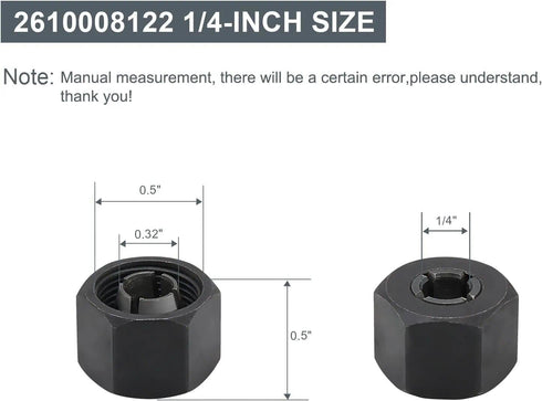 2610008122 1/4" PR20EVS Thaekuns Router Collet for BoschI