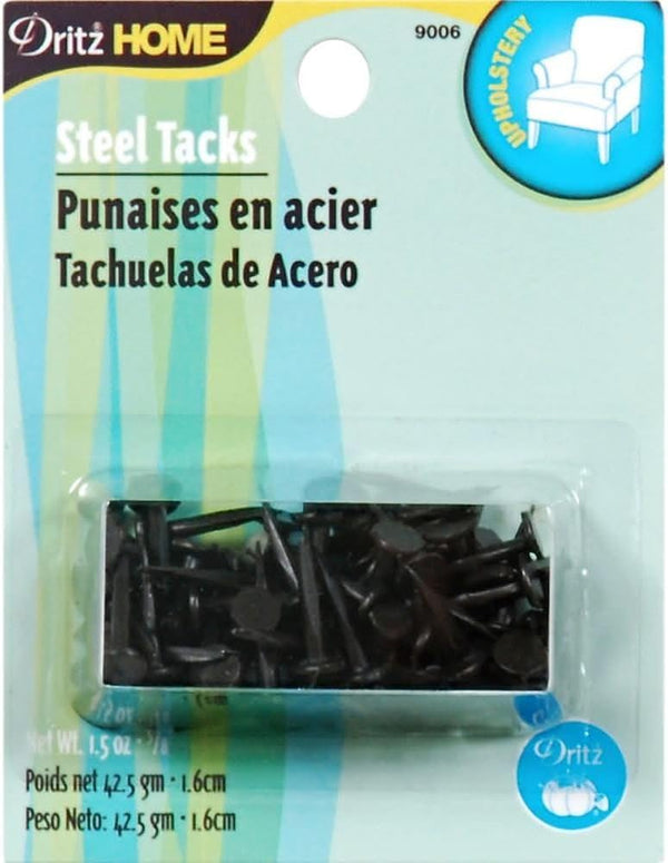 Dritz Home 9006 Upholstery Tacks, Black, #10 (5/8-Inch), 1.5-Ounce