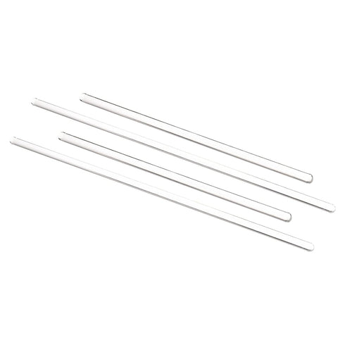 MECCANIXITY 3.3 Borosilicate Glass Stir Rod Mixing Tools, 7.87" and 11.81" Length, Round Ends, 4in2 Sets