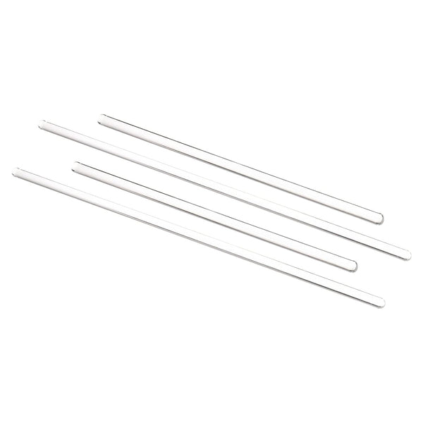 MECCANIXITY 3.3 Borosilicate Glass Stir Rod Mixing Tools, 7.87" and 11.81" Length, Round Ends, 4in2 Sets