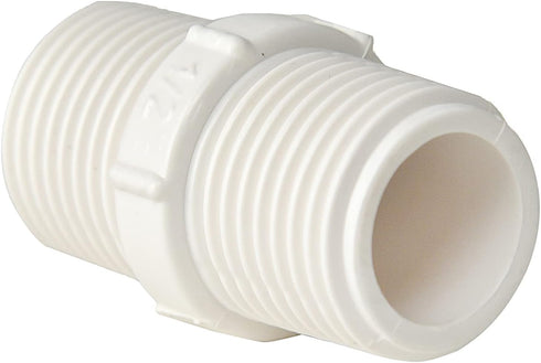 10pcs 0.75 Inch PVC Nipple Male to Male Coupling Adaptor, Thread Plumbing PIPE Connection (3/4" Pack of 10)