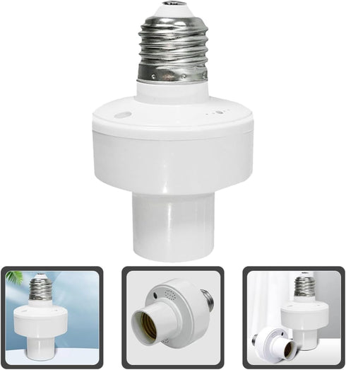 E27 Bulbs Outanaya Voice Control Lamp Holder Socket Smart Voice Activated Light Socket Compatible with Led Incandescent