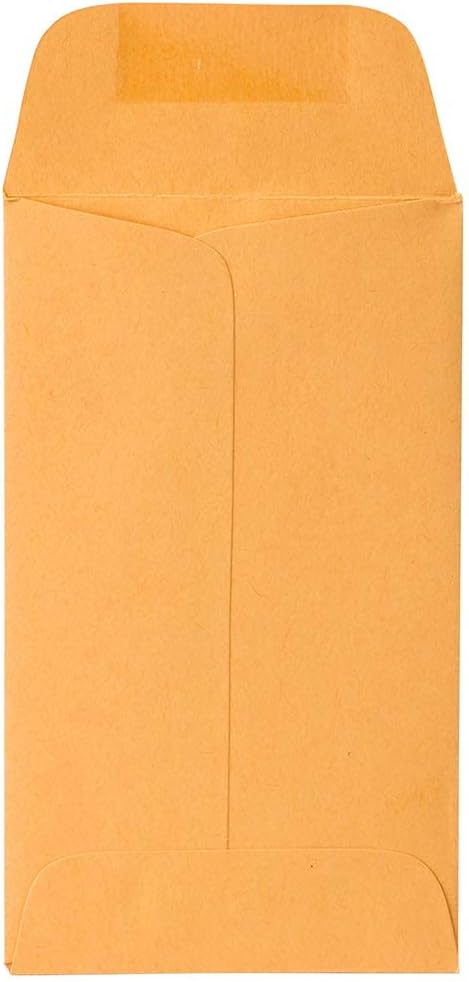 JAM PAPER #3 Coin Envelope - 2 1/2 x 4 1/4 - Brown Kraft Manila - 100/pack by JAM Paper