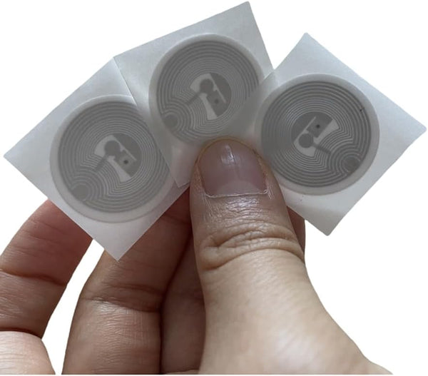 YARONGTECH 50pcs RFID Sticker Tag 13.56mhz Round 25mm Adhesive Back