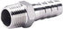 Stainless Steel 304 Hose Barb Fitting, 1-1/4" Barbed x 1-1/4" NPT Male Straight Adapter Connector, Pack of 2