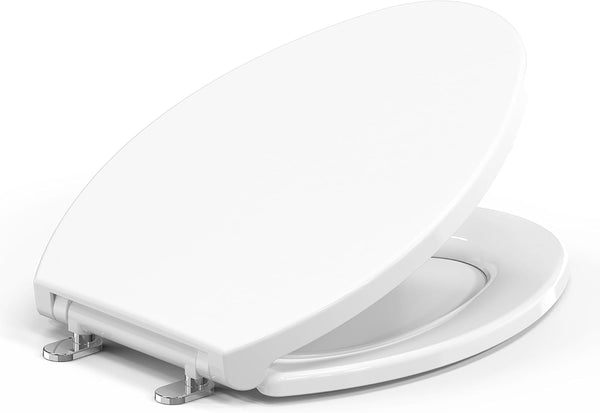 Plus Toilet Seat Elongated, Soft Close Toilet Seat, No-Slam, Magnetic Quick-Release Easy