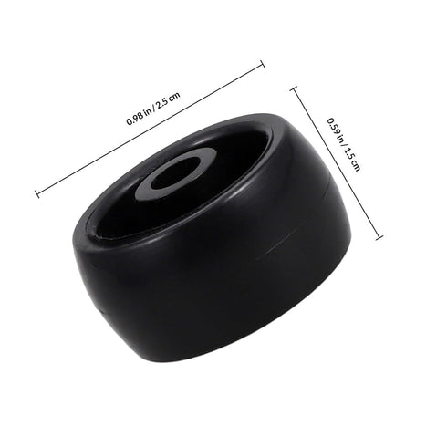 HOODANCOS 1 Inch 10pcs Commercial Plastic Caster Wheels Replacement Rolling Cart Wheels for Shopping Trolleys