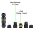 Outdoor Waterproof Connector, IP68 M16 2Way 3Core Electrical Cable Connector for 3.5-7mm Wire Range (3PCS)