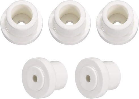 uxcell 5pcs 5.2mm Hole Dia Ceramic Insulator Bead Round Shaped for Heat Shrink Tubing