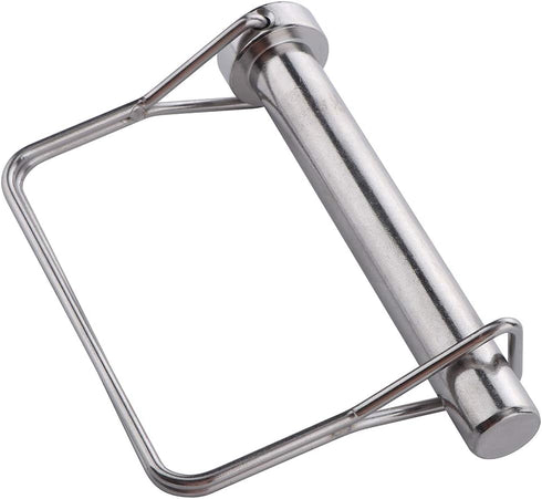 Large Square Safety Coupler Pin - 1/2" x 3-1/2" Heavy Duty Shaft Locking Pin, Marine Grade 316 Stainless Steel