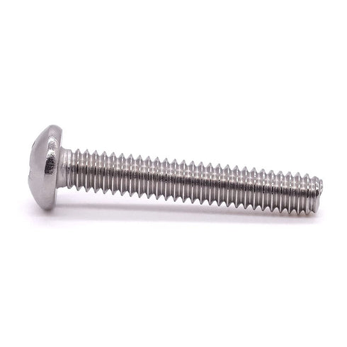 #10-24 x 1 Pan Head Machine Screw - Phillips Drive, 304 Stainless Steel 18-8, Bright Finish, 50 Pcs Fully Threaded