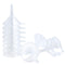 Small Funnel, 2.16inch Clear Plastic Mini Funnels for Science Lab Bottle Filling Liquid, 48 Pack