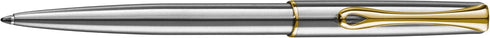 Diplomat - Traveller - Ballpoint Pen EasyFLOW, Chrome with Gold, Elegant and Resistant, High End