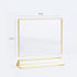 UNIQOOO Clear Acrylic Sign Holder with Golden Border, Pack of 6, 6x4", Double Side Frame, Landscape View